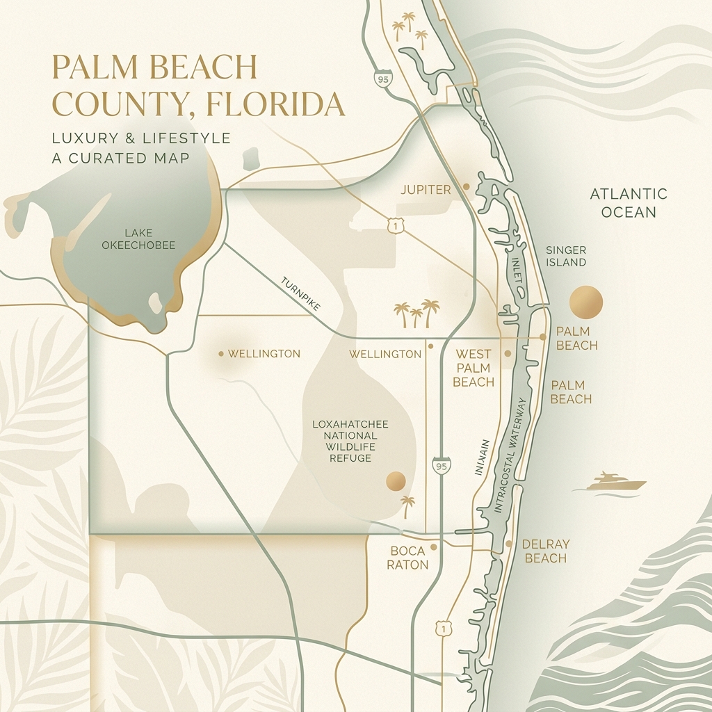 Palm Beach County Map Outline