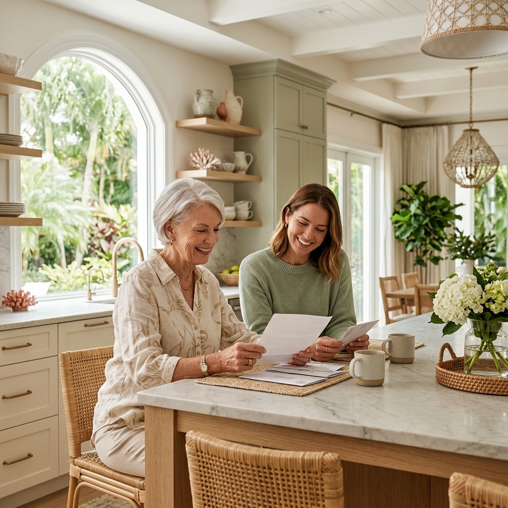 A warm, reassuring conversation in a sunlit Florida home